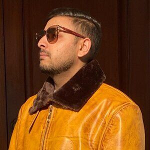 AMJ Lloyd Luxury Orange-Patina Premium Original Leather Jacket for Men